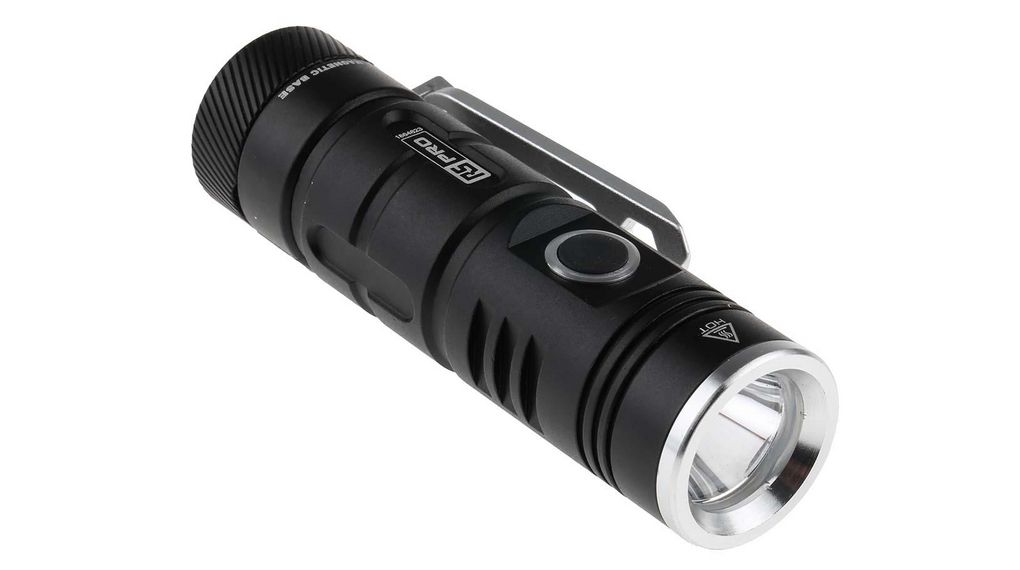 Lampe torche, LED, Rechargeables, 600lm, 120m, IPX4, Noir